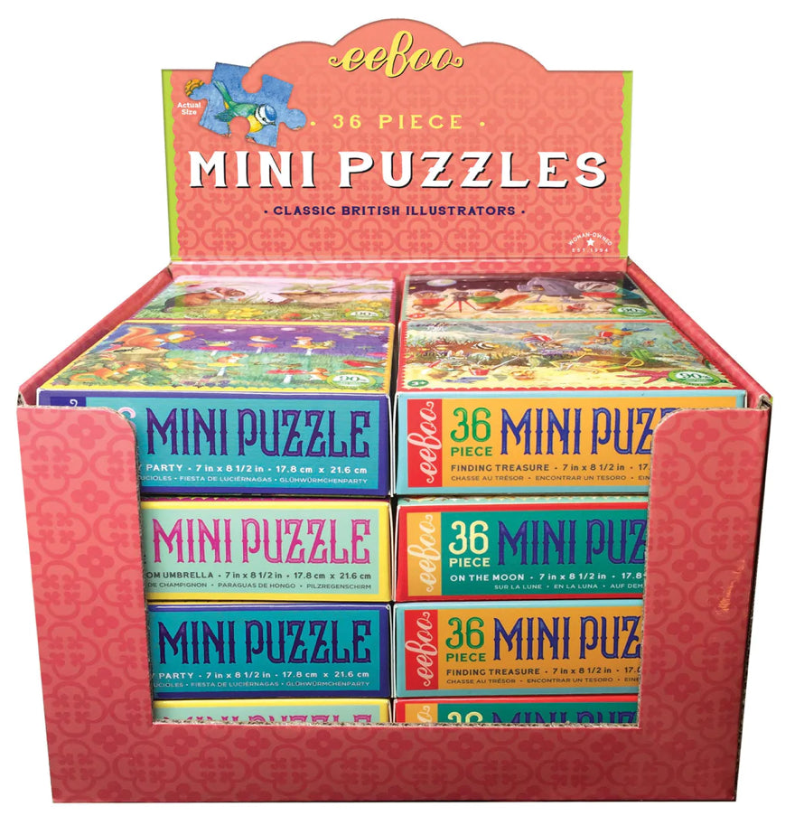Eeboo 36 Piece Mini Puzzles- Assorted