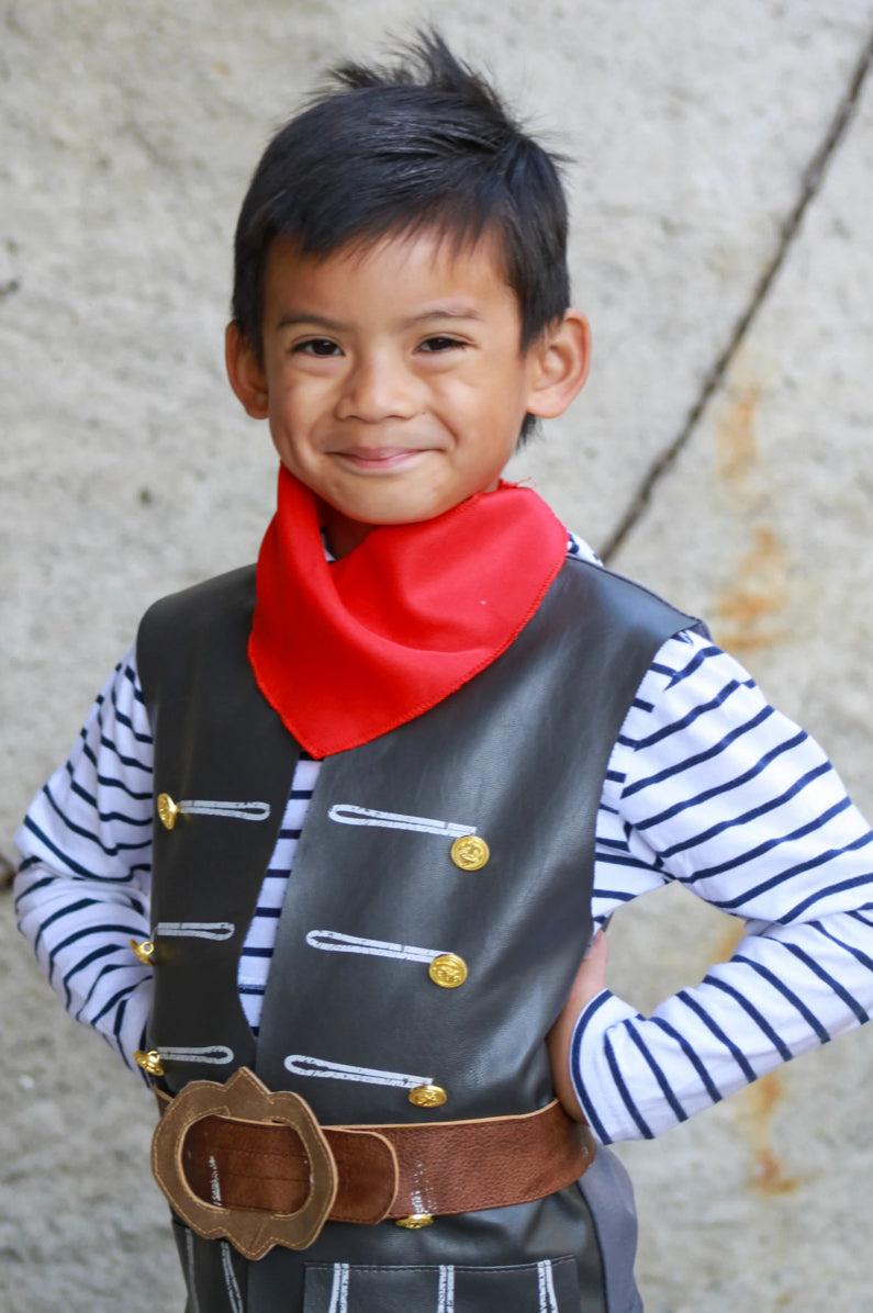 Pirate vest, belt and scarf