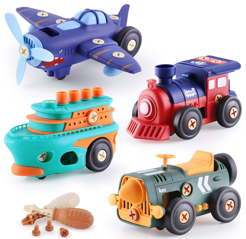 Vintage Vehicle Take-Apart Playset